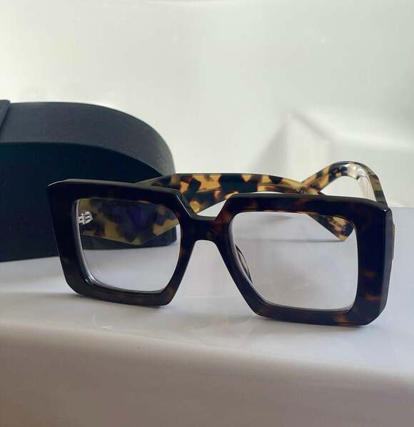 Prada SPR 23Y Heritage Square Tortoise Shell Sunglasses